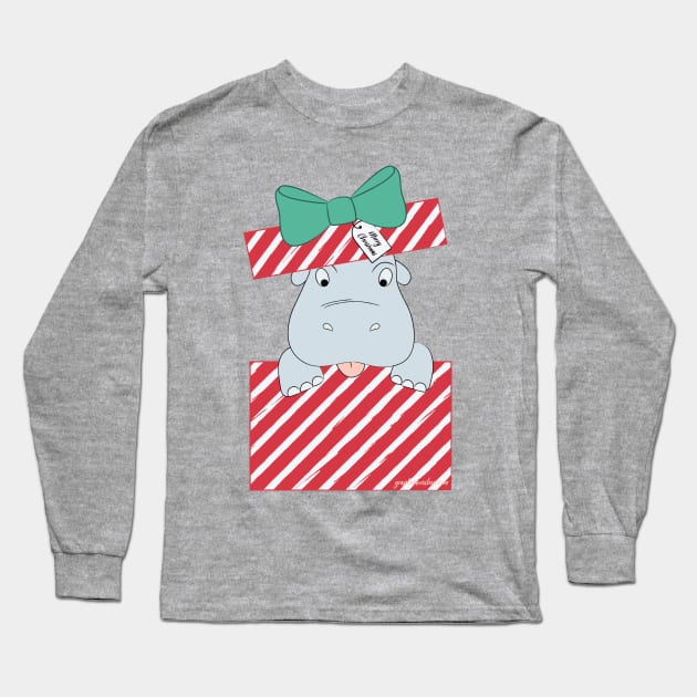 I want a Hippopotamus for Christmas © GraphicLoveShop Long Sleeve T-Shirt by GraphicLoveShop